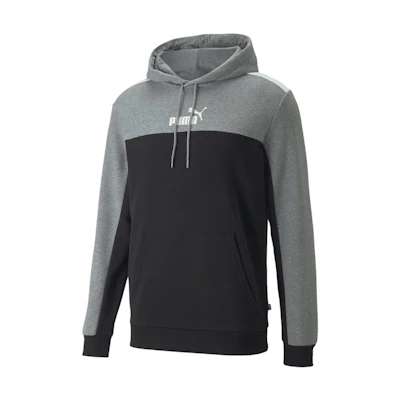 Puma Essentials+ Block Hoodie Colorblocked Graphic Black Long Sleeve 847428-01
