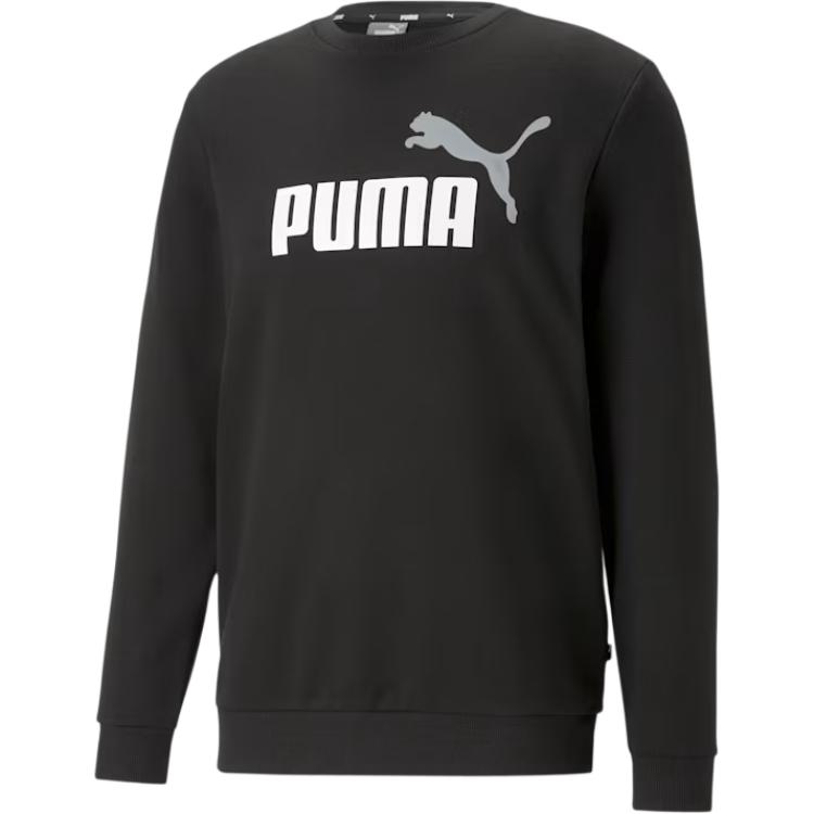 Puma Essentials+ Logo Crewneck Long Sleeve Sweatshirt Black 586763-61