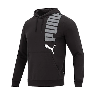Puma Essentials+ Logolab Black Hoodie with Logo Print Casual Wear 675685-01