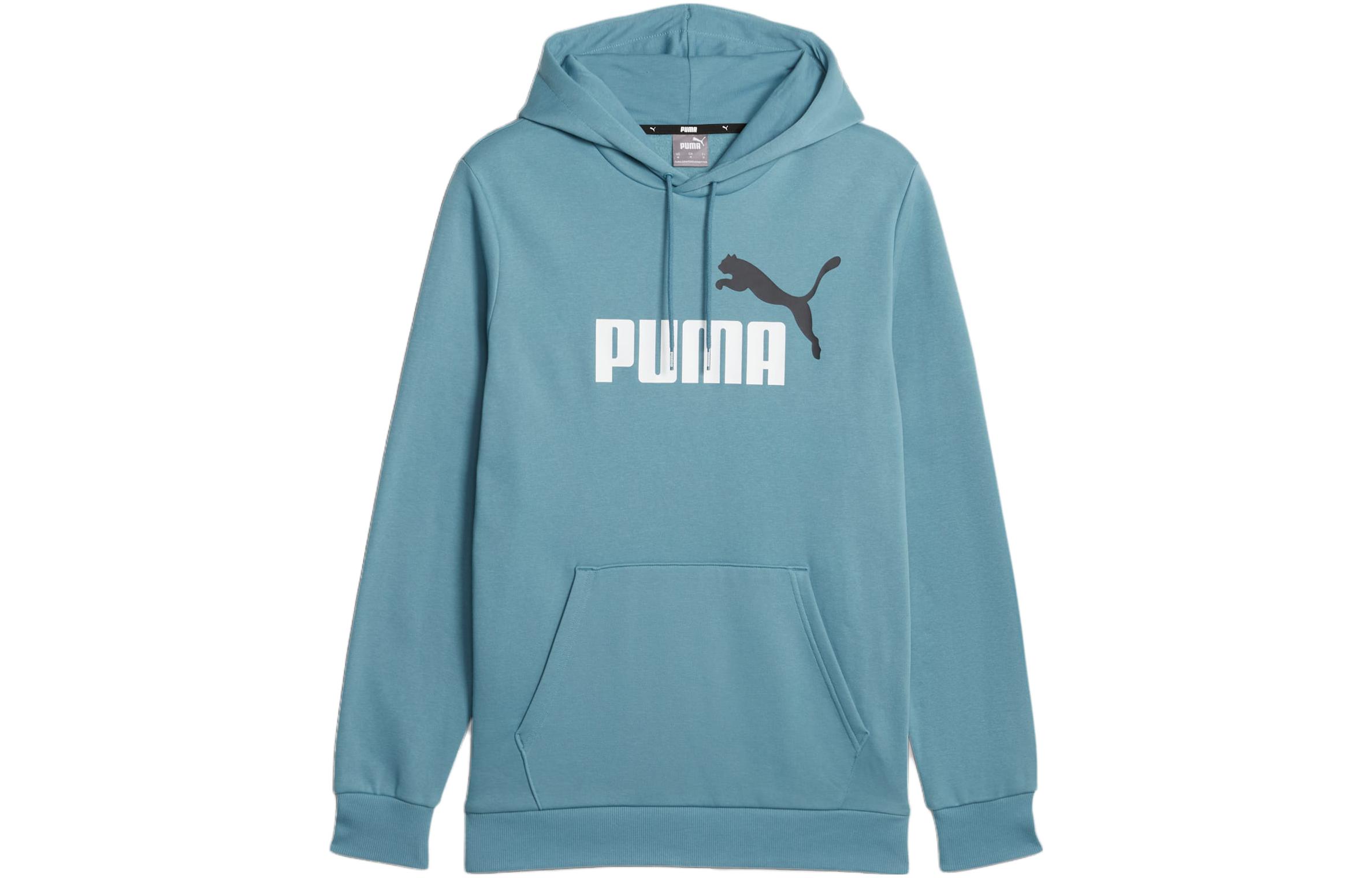 Puma Essentials+ Two-Tone Big Logo Hoodie Blue 586764-49