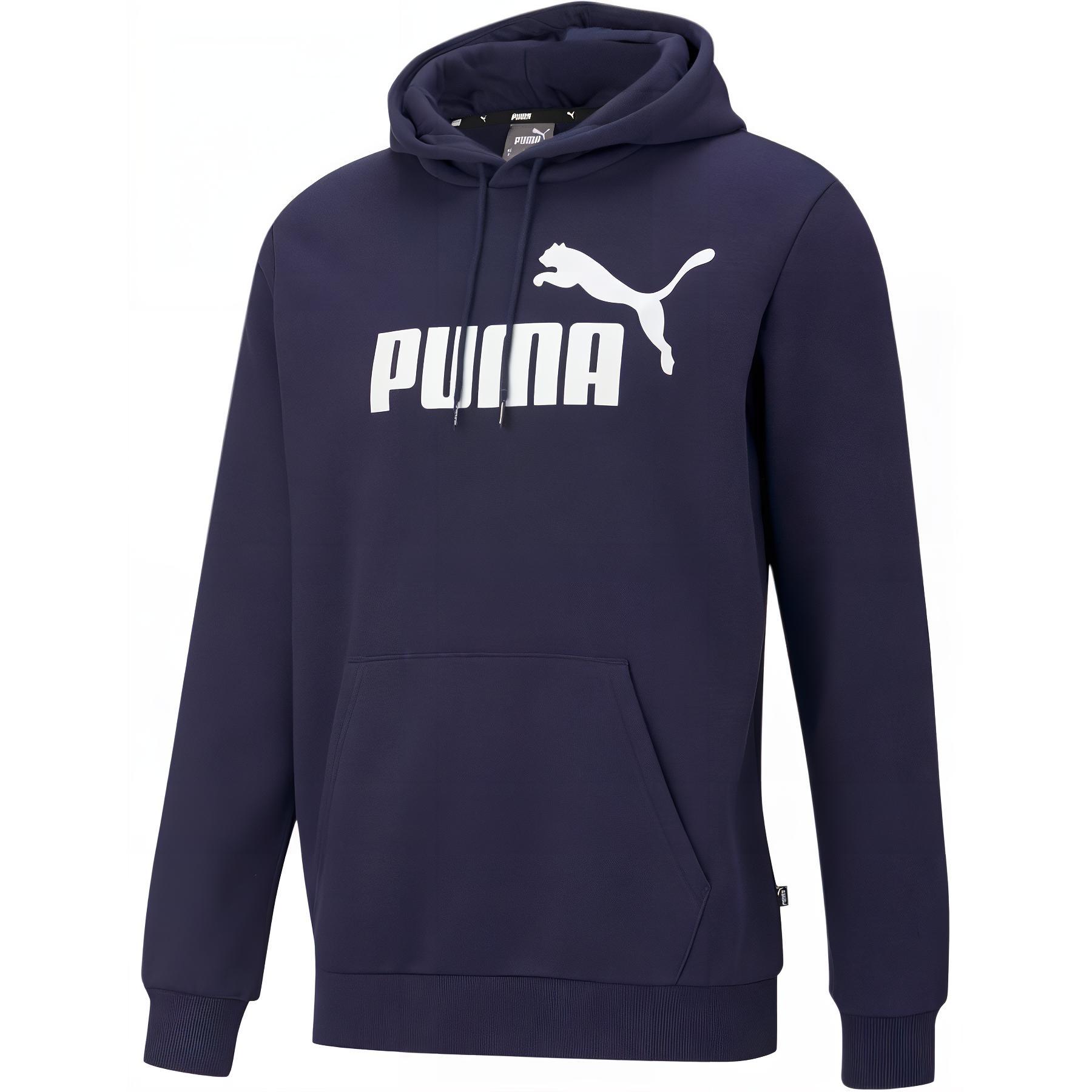 Puma Essentials Big Logo Hoodie Navy Casual Pullover Long-Sleeve 846812-06