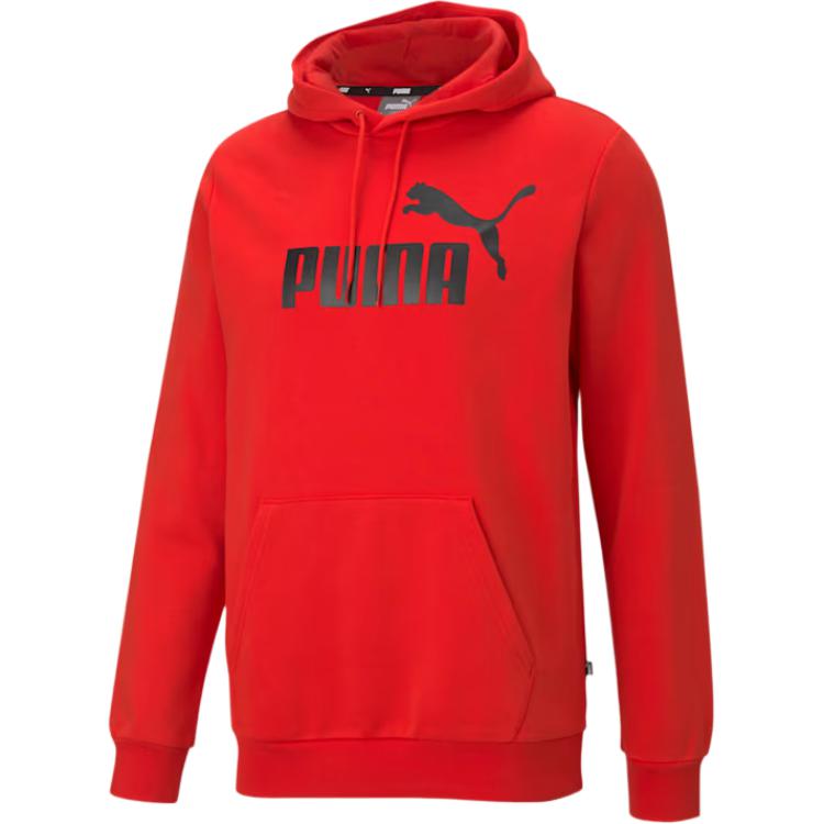 Puma Essentials Big Logo Hoodie Red Pullover Sweatshirt 586686-11