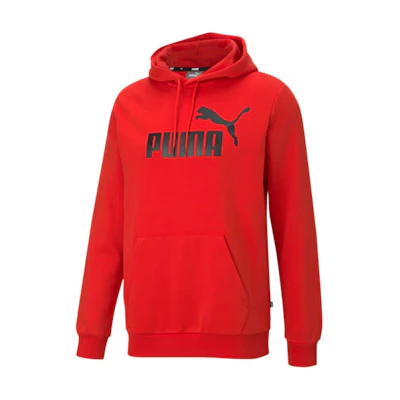 Puma Essentials Big Logo Hoodie Red Pullover Sweatshirt 586686-11