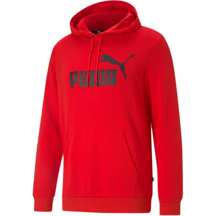Puma Essentials Big Logo Red Hoodie Casual Pullover Sweatshirt 586688-11