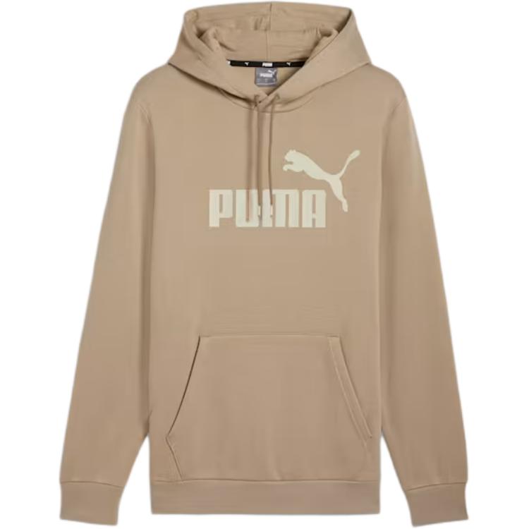 Puma Essentials Brown Hoodie with Logo Print Long Sleeve Pullover 586687-13