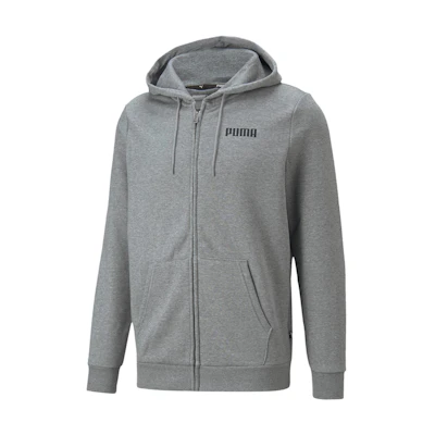 Puma Essentials Full-Zip Hoodie Grey Casual Sweatshirt 847242-02