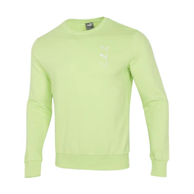 Puma Essentials Green Crewneck Long-Sleeve Sweatshirt 535016-81