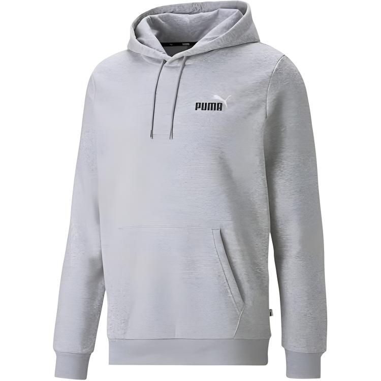 Puma Essentials Light Gray Hoodie with Ribbed Cuffs and Minimalist Design 674471-04