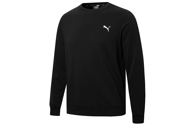 Puma Essentials Logo Crewneck Pullover Sweatshirt Black 848731-01