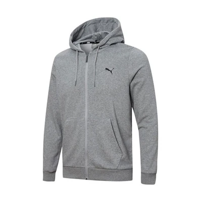 Puma Essentials Logo Gray Hoodie Jacket 848732-03