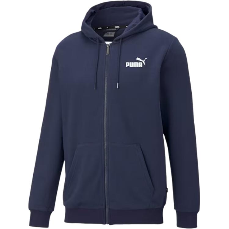 Puma Essentials Navy Blue Logo Zip-Up Hoodie 586704-06
