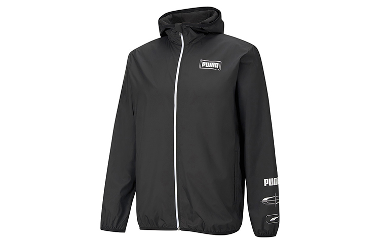 Puma Essentials Rebel Windbreaker Casual Sports Jacket Black 588784-01