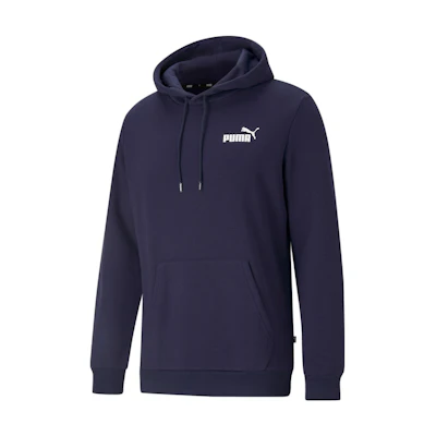 Puma Essentials Small Logo Hoodie Navy Blue Casual Long Sleeve Pullover 586690-06