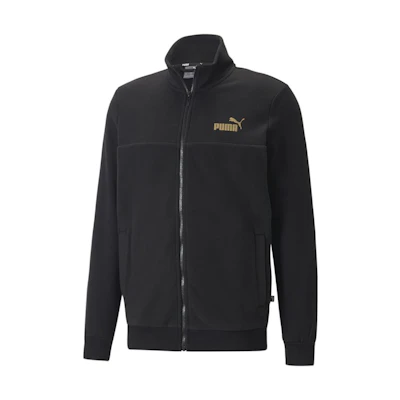 Puma Essentials Tape Golden Track Jacket Black Zip-Up Long Sleeve 673982-01