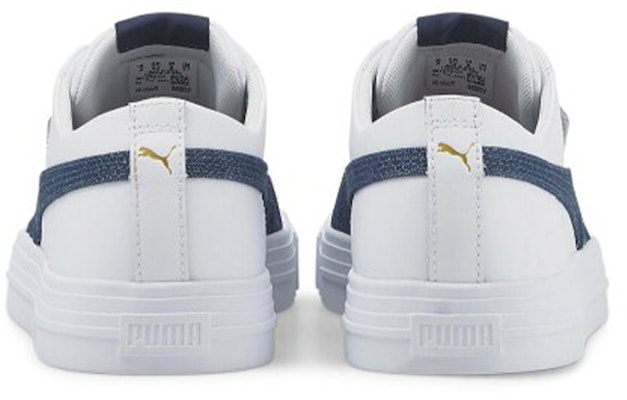 Puma Ever Fs 丹寧 休閒板鞋 男女同款 白藍色 Shop Puma Ever Fs 丹寧 休閒板鞋 男女同款 白藍色