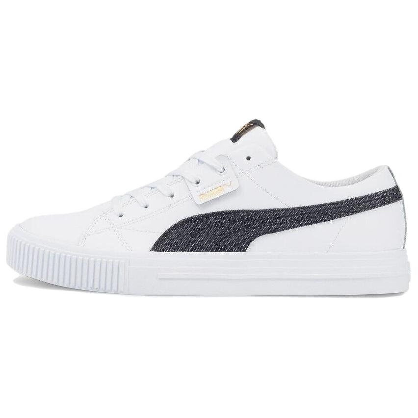Puma Ever Fs Denim Casual Skateboarding Shoes Unisex White Black 387279-02