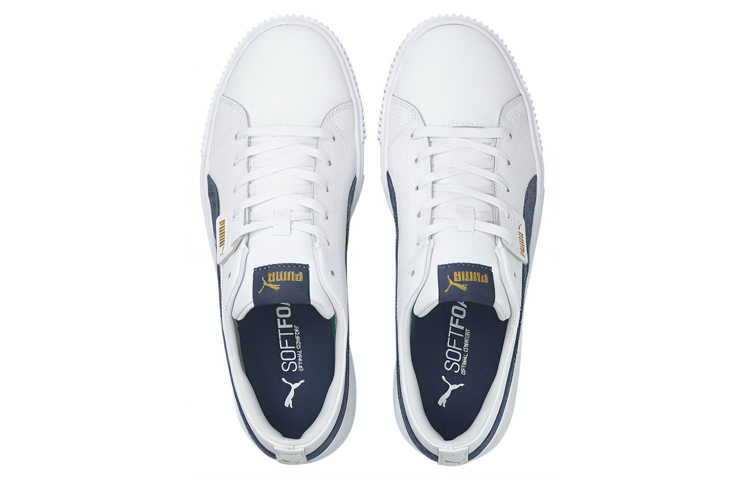 Lookbook Puma Ever Fs Denim Casual Skateboarding Shoes Unisex White Blue 387279-01