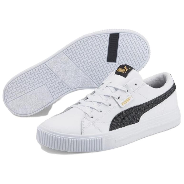 Shop プーマ Ever FS デニム スケシュー 白黒 (Unisex) 387279-02