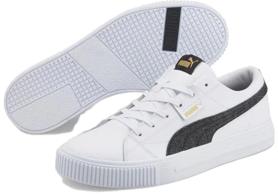 プーマ Ever FS デニム スケシュー 白黒 (Unisex) 387279-02 Shop プーマ Ever FS デニム スケシュー 白黒 (Unisex) 387279-02