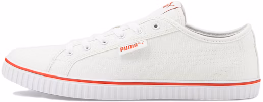 Puma Ever LoPro Cv Casual Skateboarding Shoes Unisex White Red 383030-01 Puma Ever LoPro Cv Casual Skateboarding Shoes Unisex White Red 383030-01