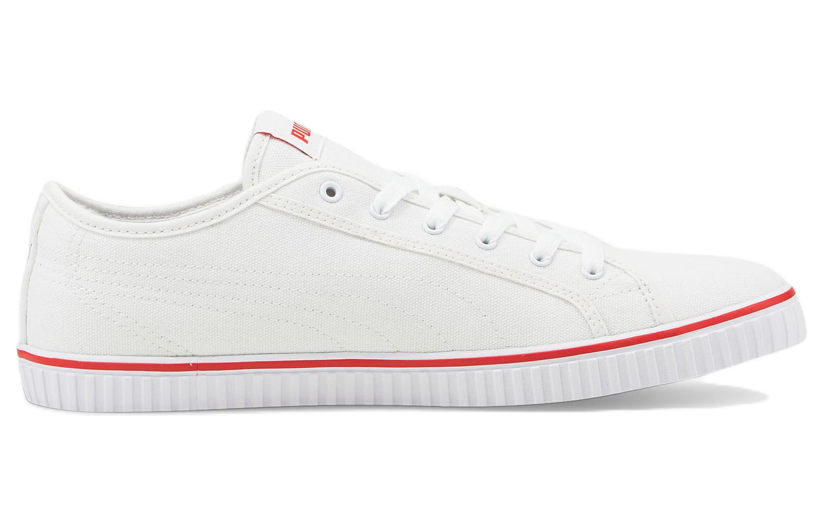 Order Puma Ever LoPro Cv Freizeit-Skate-Schuhe Unisex Weiß Rot 383030-01