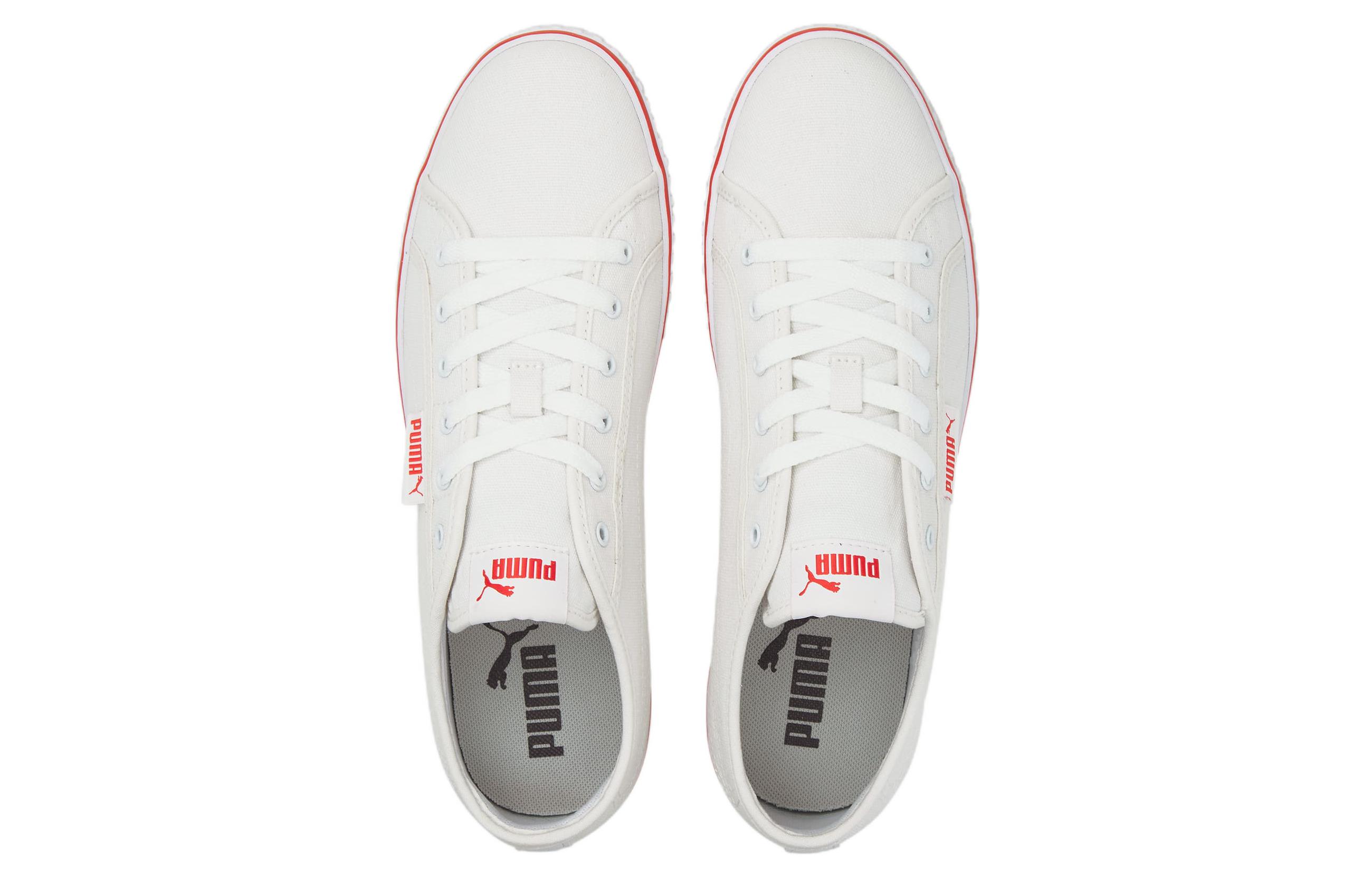 Lookbook Puma Ever LoPro Cv Freizeit-Skate-Schuhe Unisex Weiß Rot 383030-01