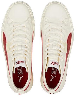 PUMA Ever Mid Sl 防滑耐磨輕便 中筒 板鞋 男女款 米白紅 Shop PUMA Ever Mid Sl 防滑耐磨輕便 中筒 板鞋 男女款 米白紅
