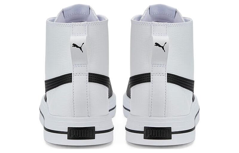 Shop PUMA Ever Mid Sl 防滑耐磨輕便 中筒 板鞋 男女同款 白黑