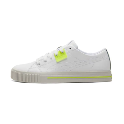 Puma Ever Low Top Casual Skate Shoes White Yellow Unisex 'White Yellow Gray'