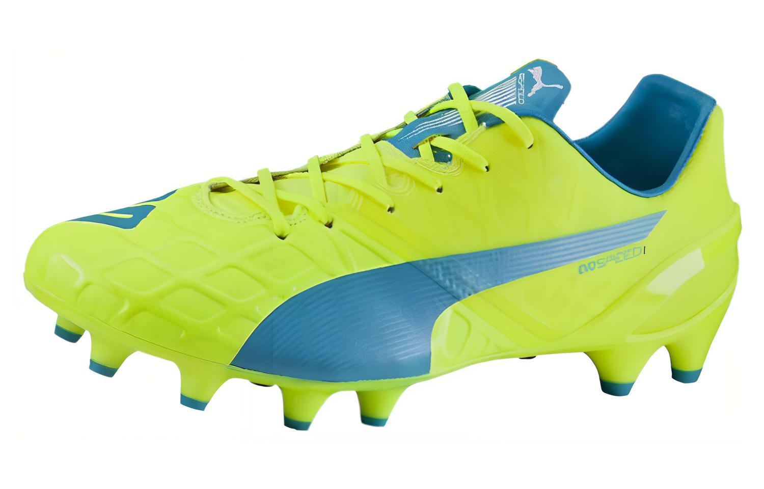 Buy PUMA Evo Speed 1.4 FG 天然草皮 男款耐磨透氣足球鞋 綠藍色