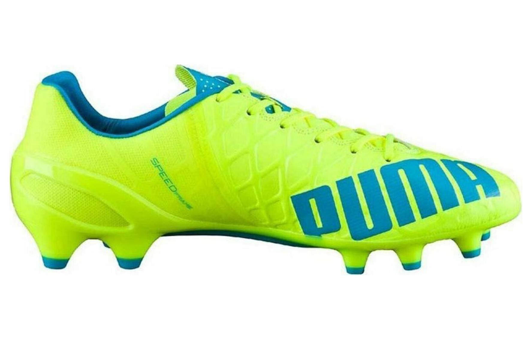 Order PUMA Evo Speed 1.4 FG 天然草皮 男款耐磨透氣足球鞋 綠藍色