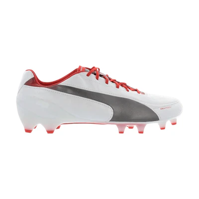 Puma evoSpeed 1.2 Leather FG 'White High Risk Red'