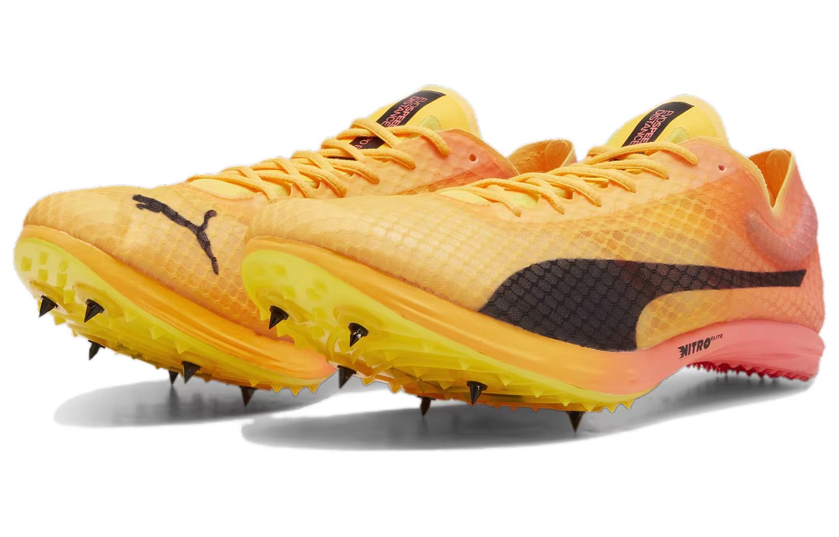 Lookbook Puma EvoSPEED Distance NITRO Elite+ 4 钉鞋 ‘橙色黑色’ 380000-01