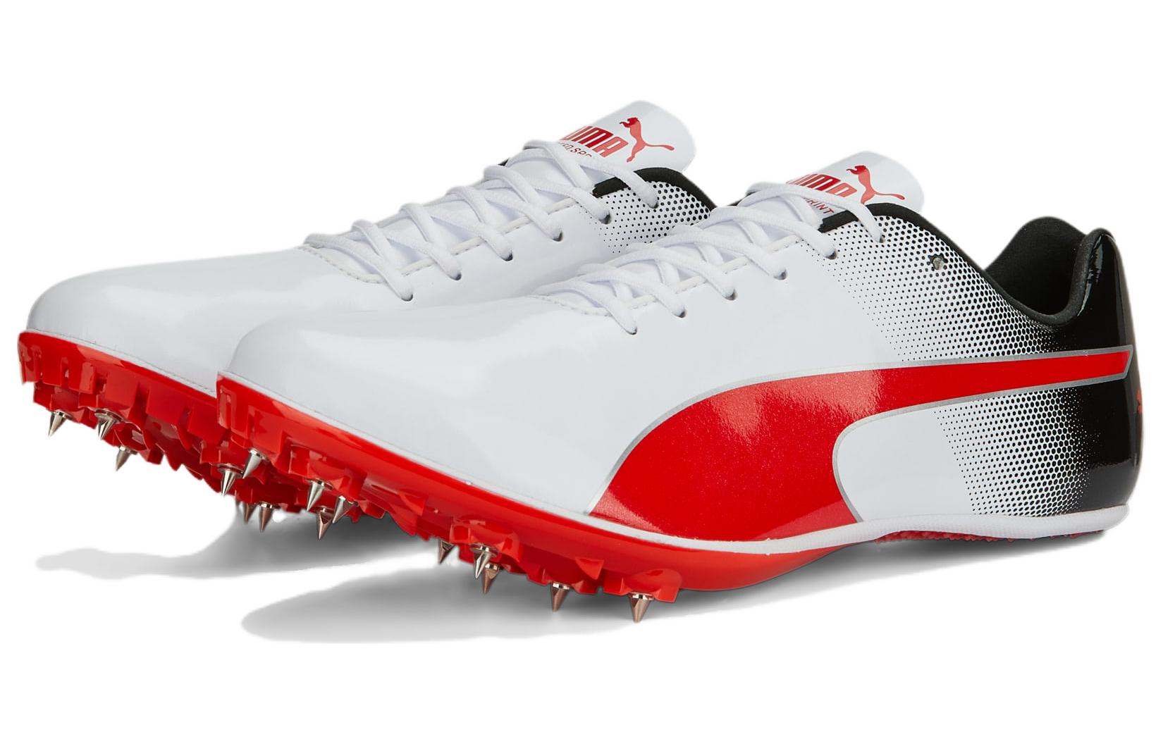 Shop PUMA Evospeed Sprint 14 舒適 耐磨透氣 低筒 跑步鞋 男女款 白色