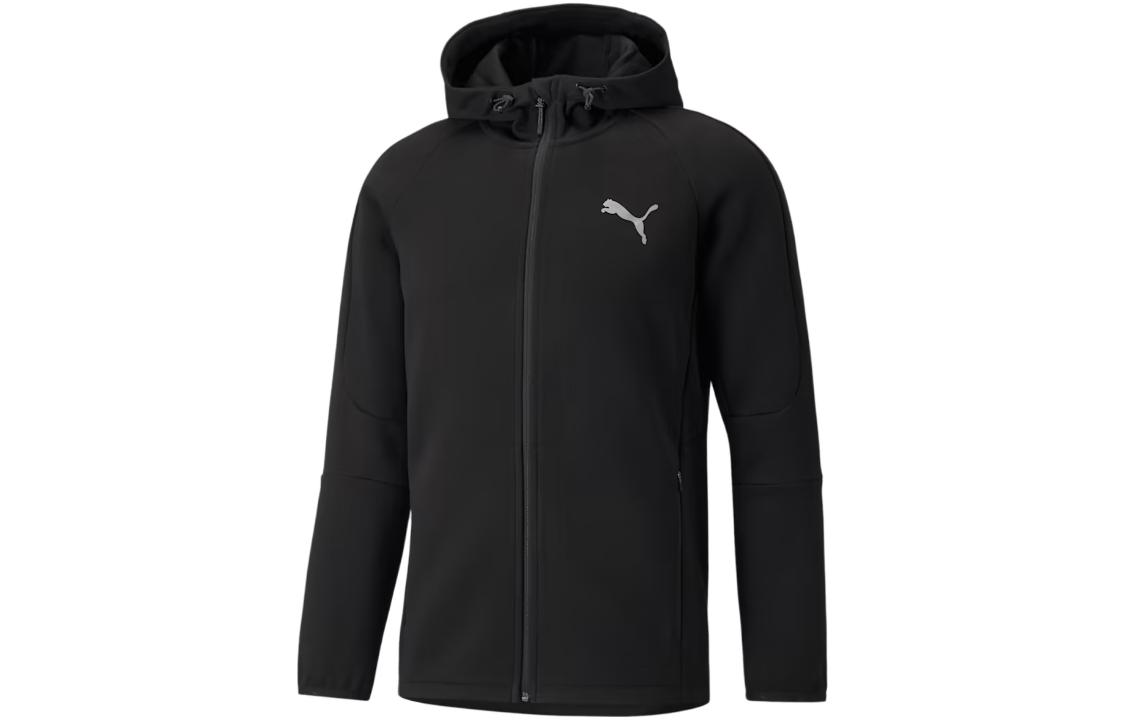 Puma EVOSTRIPE Black Zip Pocket Sweatshirt with Logo 589424-01