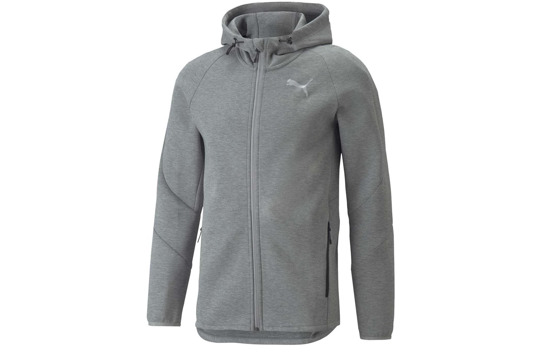 Puma Evostripe Full-Zip Hoodie Men’s Medium Gray Sweat-Wicking Jacket 847401-03