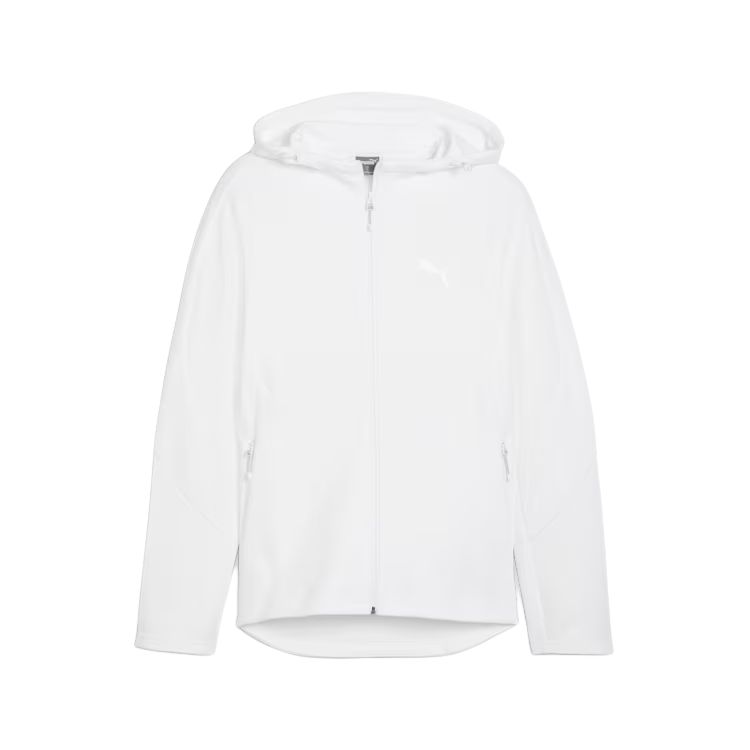 Puma EVOSTRIPE Full-Zip Hoodie White - Casual Comfort Zip-Up Jacket 678995-02