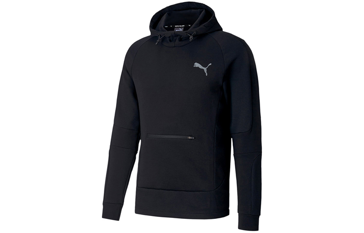 Puma Evostripe Knitted Hoodie Black Casual Sweatshirt 585133-01