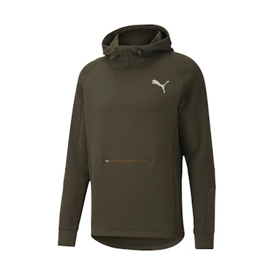 Puma Evostripe Logo Casual Pullover Hoodie Dark Green 582735-80