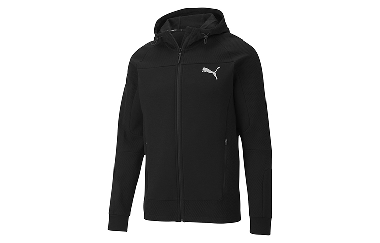 Puma Evostripe Logo Zip Hoodie Jacket Black 582725-01