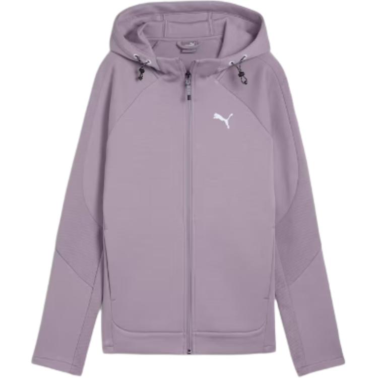 Puma Evostripe Solid Small Logo Full-Zip Sweat-Wicking Hoodie Unisex Plum Pink 681670-30