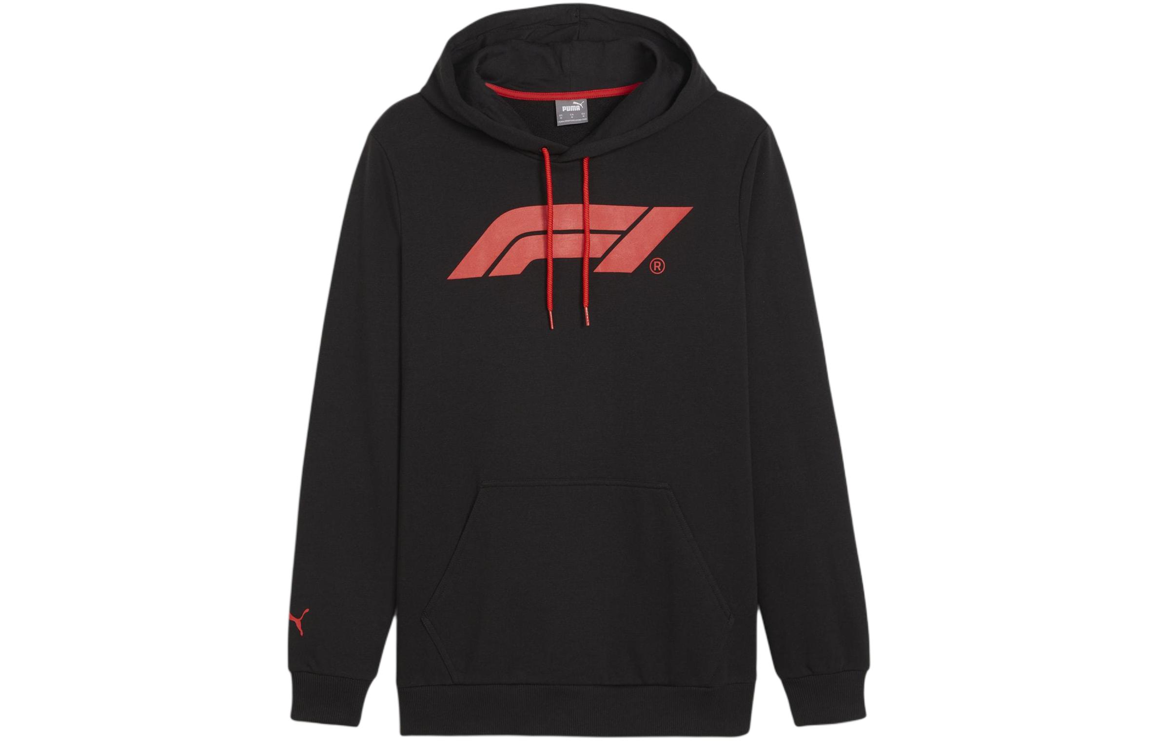 Puma F1® Colorblock Letter Print Hoodie Black - College Style Athletic Wear 625853-01