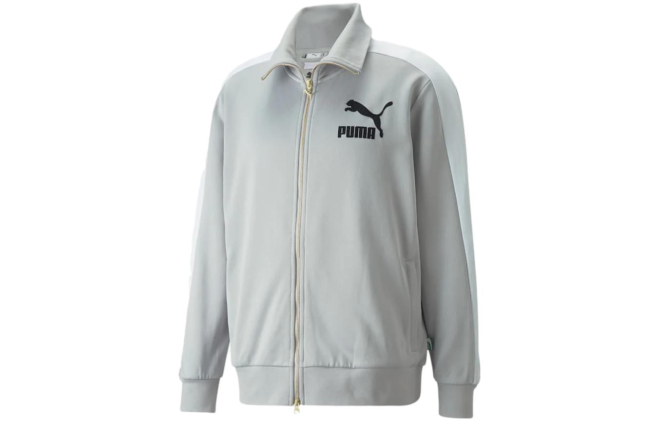 Puma Fall 2022 T7 Series Logo Zip-Up Track Jacket Gray Purple 533478-09