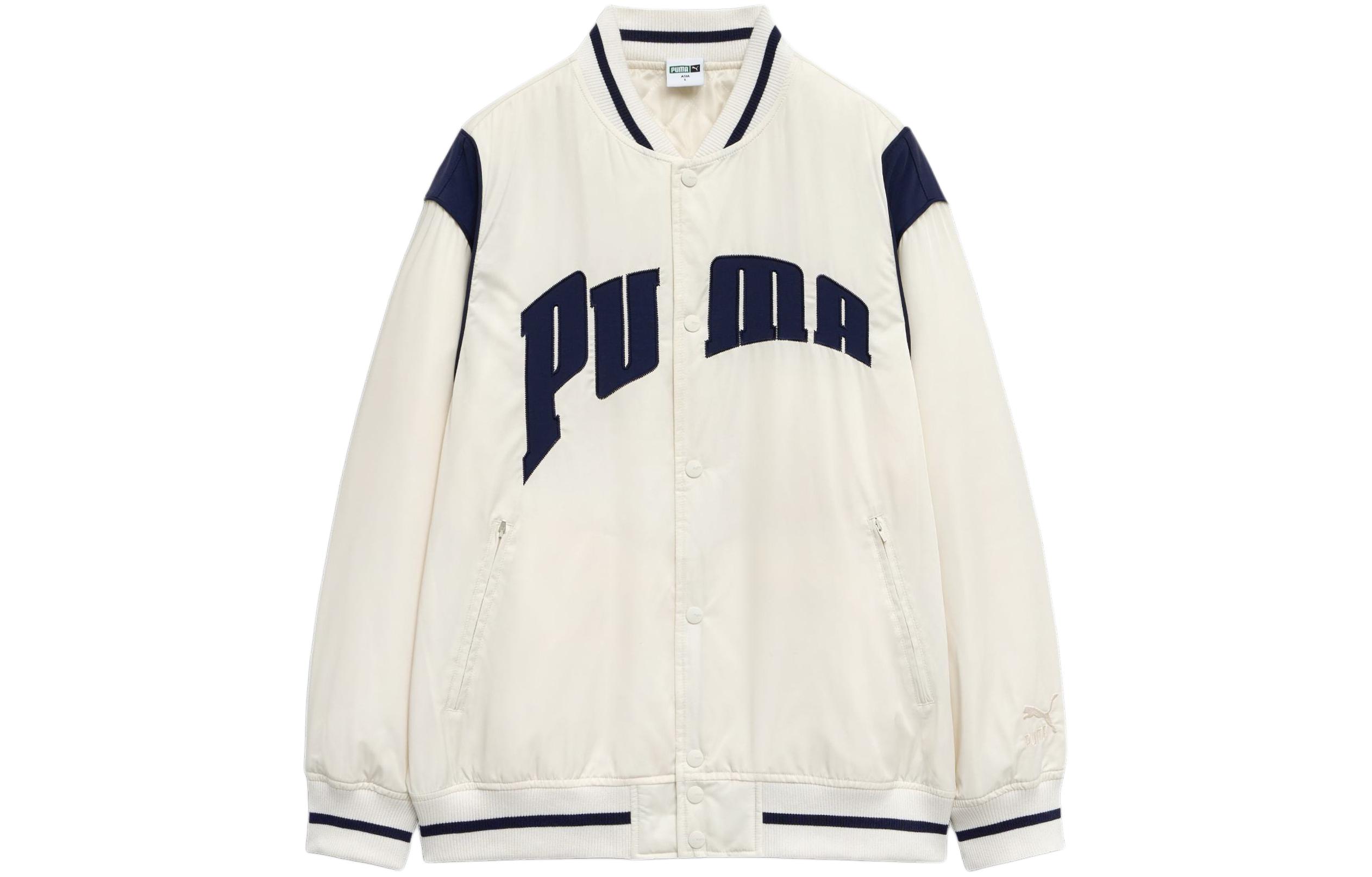 Puma Fan Base School Team Colorblock Letter Jacket Unisex - White 940491-02