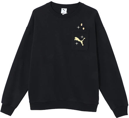 Puma Fashion Color-Block Crewneck Sweatshirt - Black 631417-01 Buy Puma Fashion Color-Block Crewneck Sweatshirt - Black 631417-01