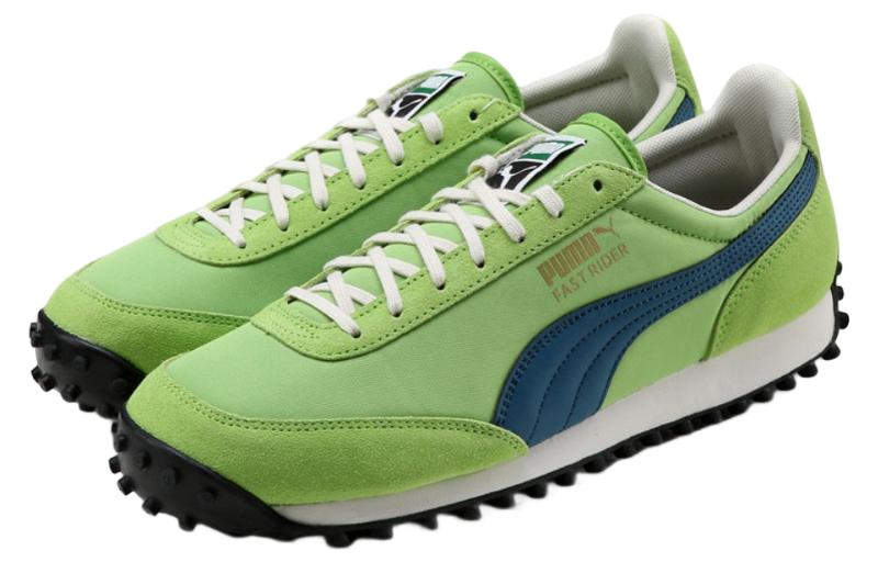 Lookbook 彪馬 Fast Rider 防滑耐磨 低筒 運動休閒鞋 男女同款 藍綠