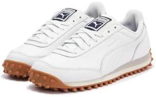 PUMA Fast Rider 防滑耐磨 低幫 生活休閒鞋 男女同款 白色 Lookbook PUMA Fast Rider 防滑耐磨 低幫 生活休閒鞋 男女同款 白色