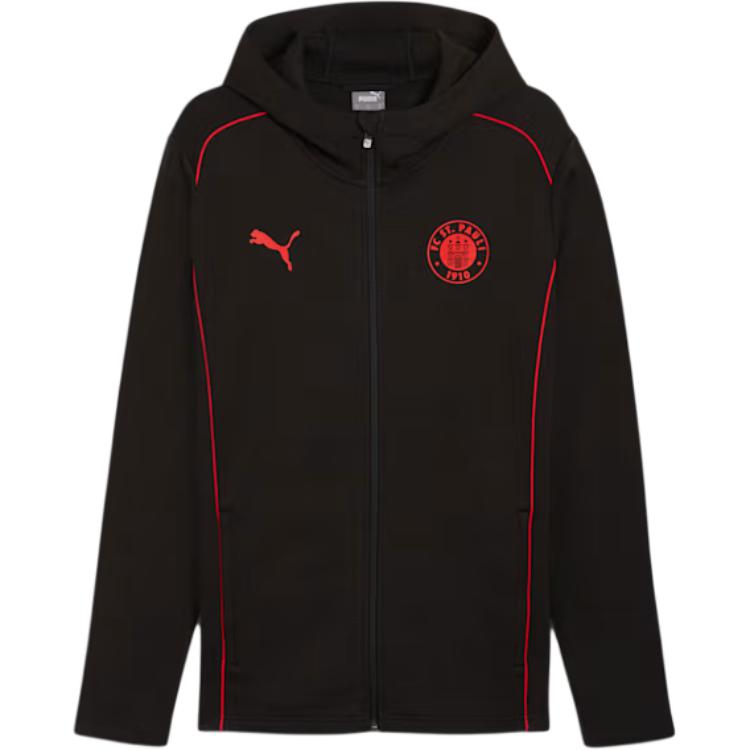 Puma FC St Pauli Casuals SS24 Hoodie Jacket Black Fashionable Comfort 778731-07