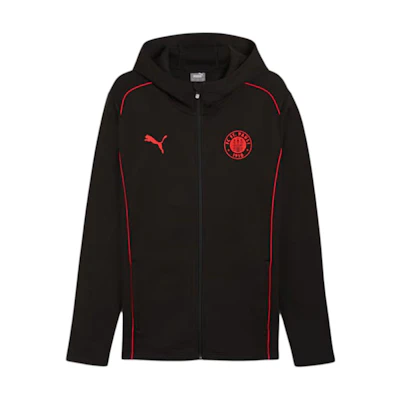 Puma FC St Pauli Casuals SS24 Hoodie Jacket Black Fashionable Comfort 778731-07