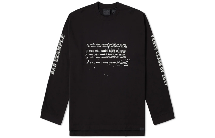 Puma Fenty Oversized Letter Print Crewneck Sweatshirt Black (Unisex) 575871-01